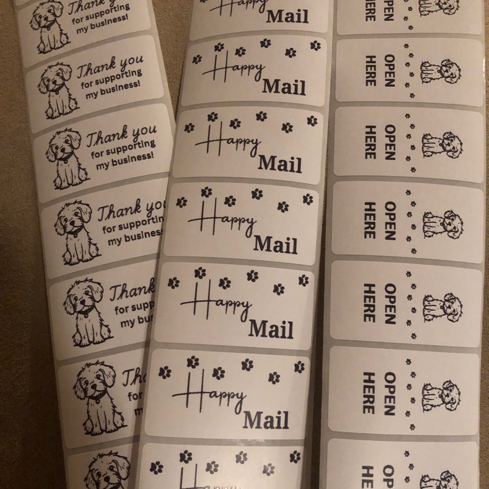 30 Custom Dog and Happy Mail Stickers